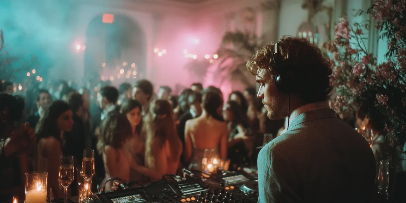DJ performing to a packed dance floor